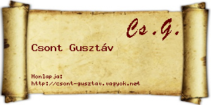Csont Gusztáv névjegykártya