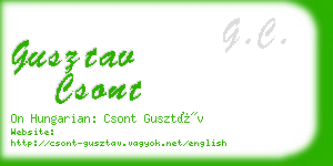 gusztav csont business card